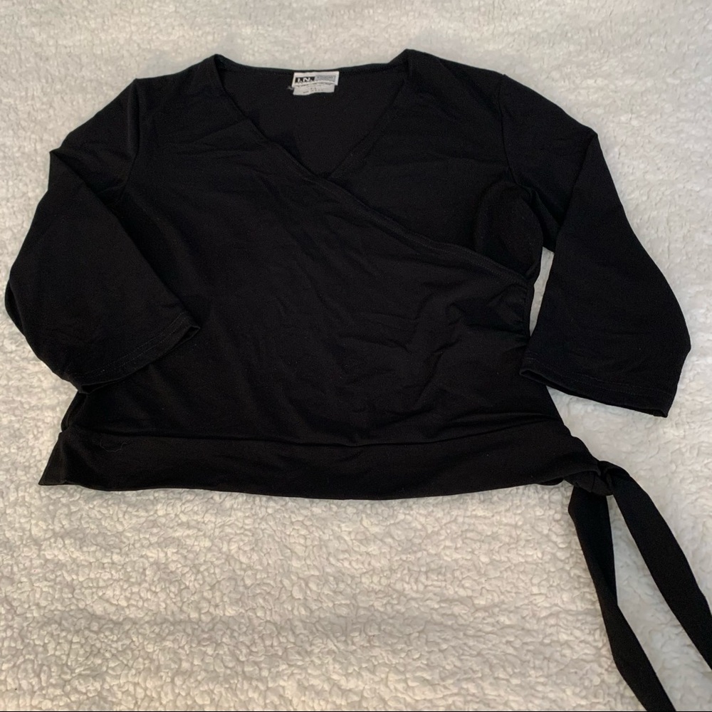 I.N. Studio Petite Side Wrap Blouse